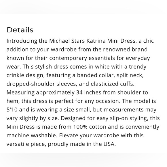 MICHAEL STARS NWOT KATRINA GAUZE DRESS - Picture 7 of 8